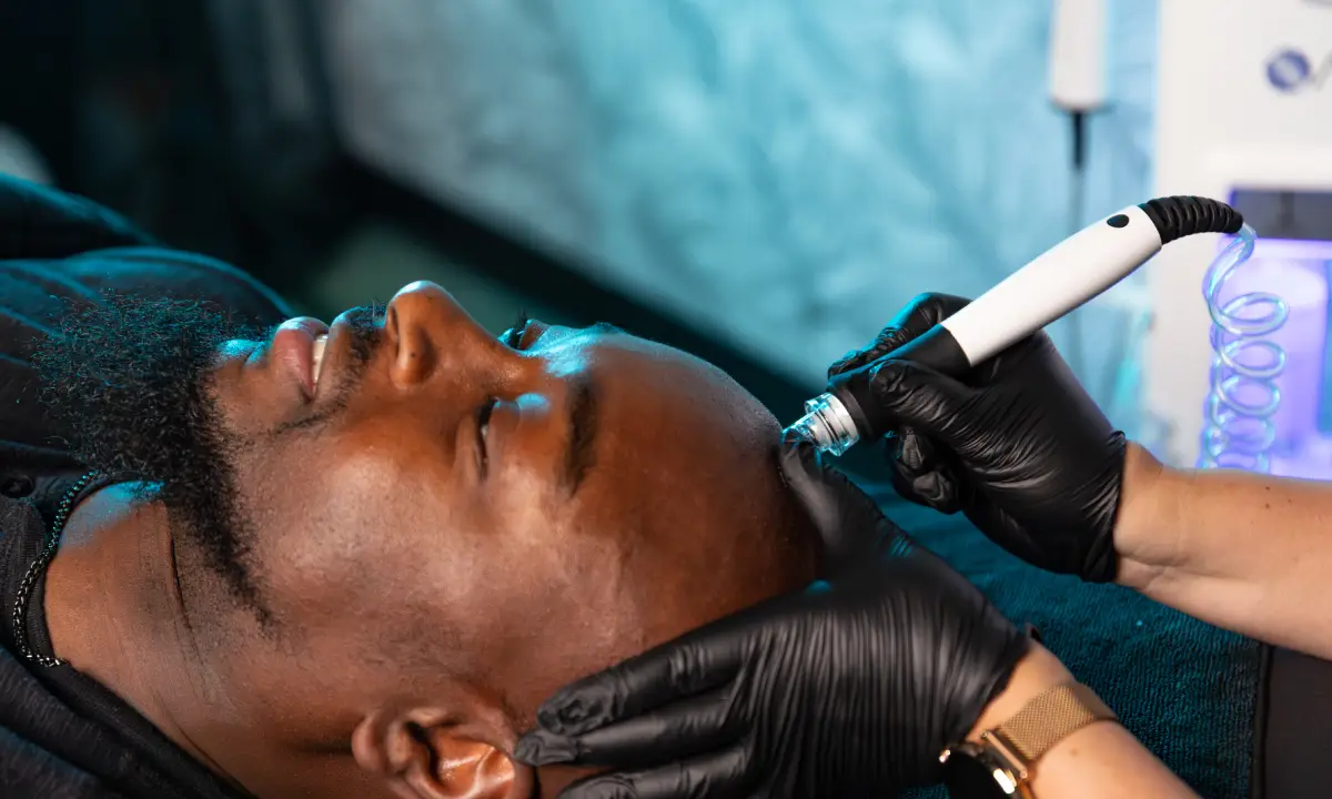 A man gets Hair Restoration